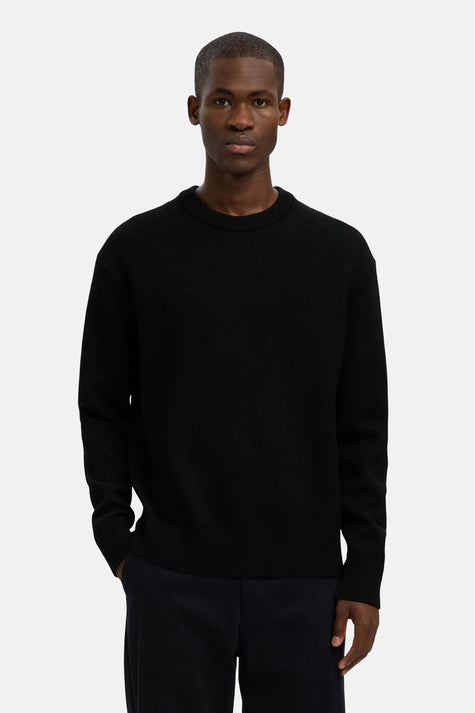SLHARNE LS KNIT RELAXED WOOL CREW NECK