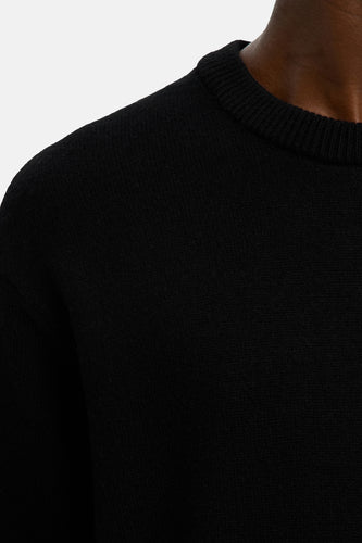 Pull à col rond - noir - SELECTED