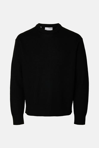 Pull à col rond - noir - SELECTED