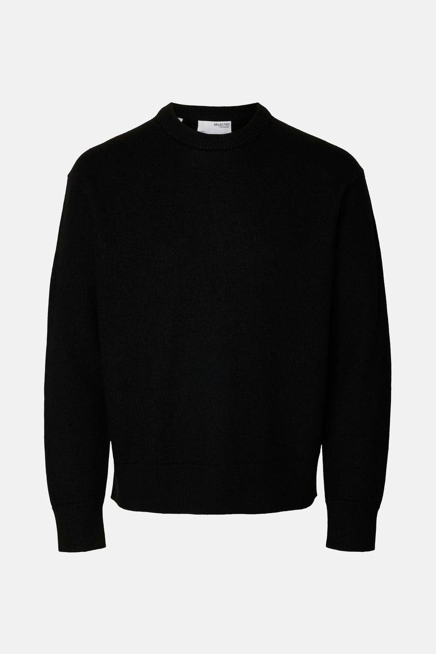 Pull à col rond - noir - SELECTED