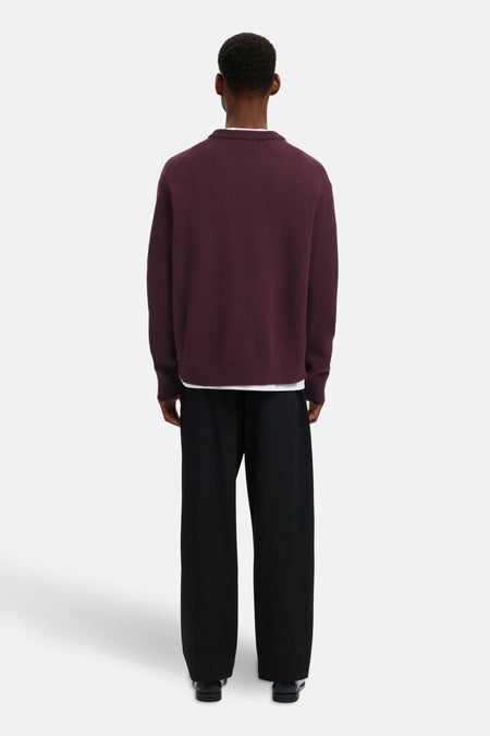 SLHARNE LS KNIT RELAXED WOOL CREW NECK