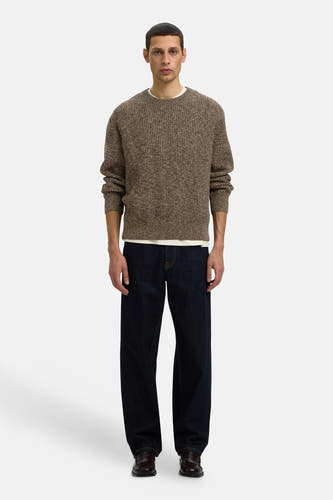 Pull col O brun - SELECTED