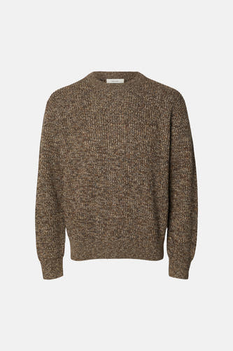Pull col O brun - SELECTED