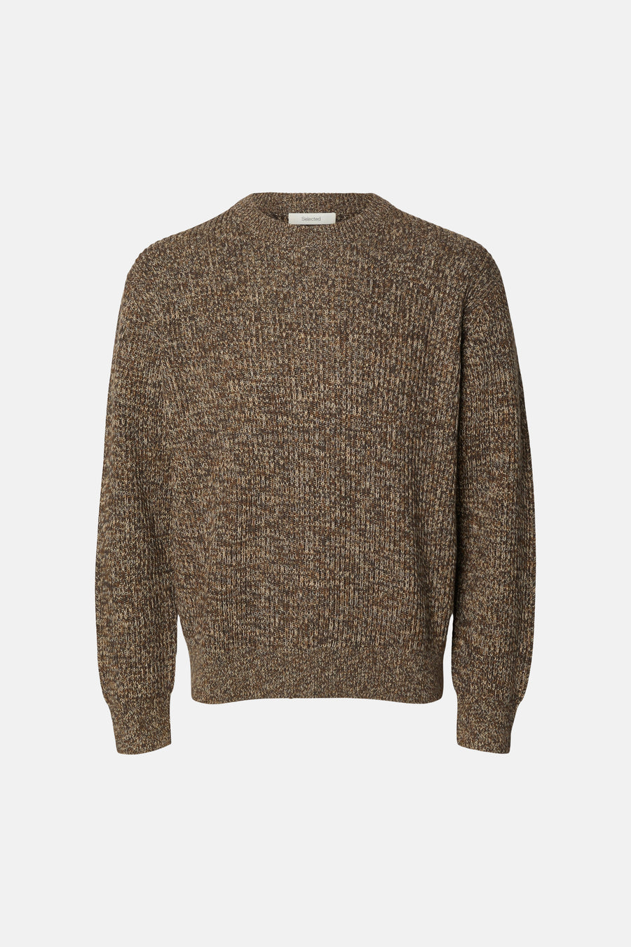 Pull col O brun - SELECTED