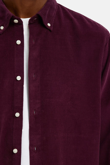 SLHREGDANNI CORD BD LS SHIRT NOOS