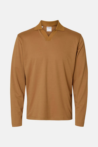 SLHFAVE SPLIT NECK LS POLO