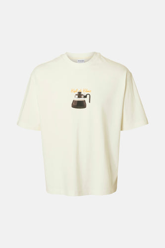 T-shirt à manches courtes - Écru - SELECTED