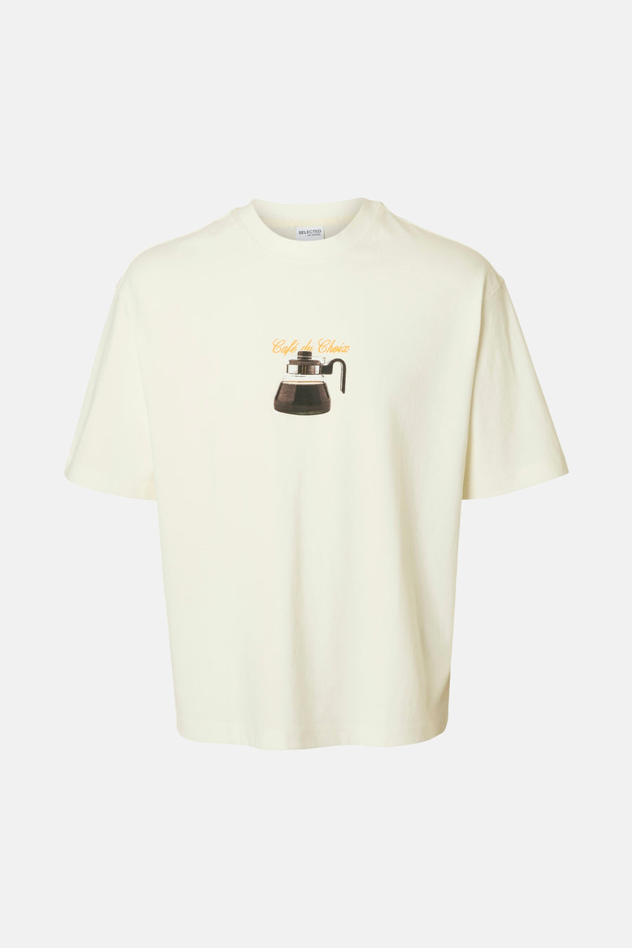 T-shirt à manches courtes - Écru - SELECTED