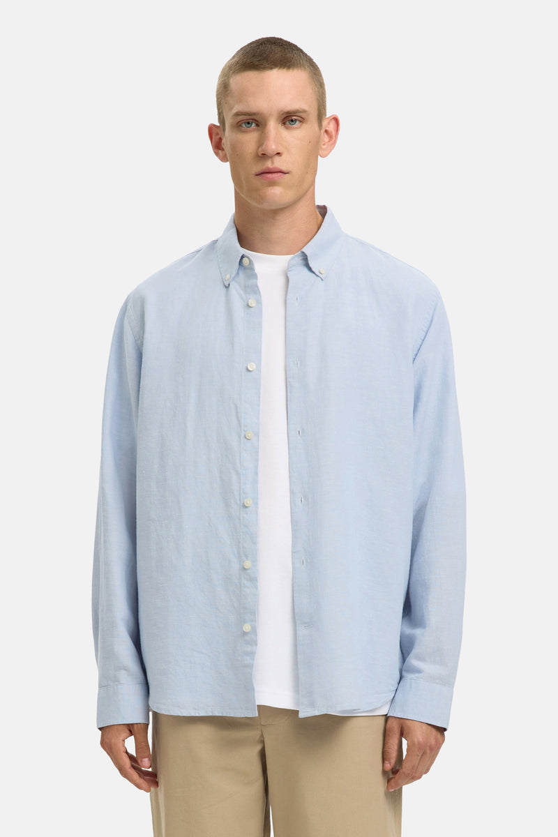 Chemise à manches longues - bleu