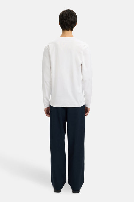 SLHNEWPIMA LS O-NECK TEE EX NOOS