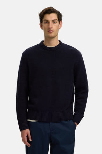 Pull col O bleu - SELECTED
