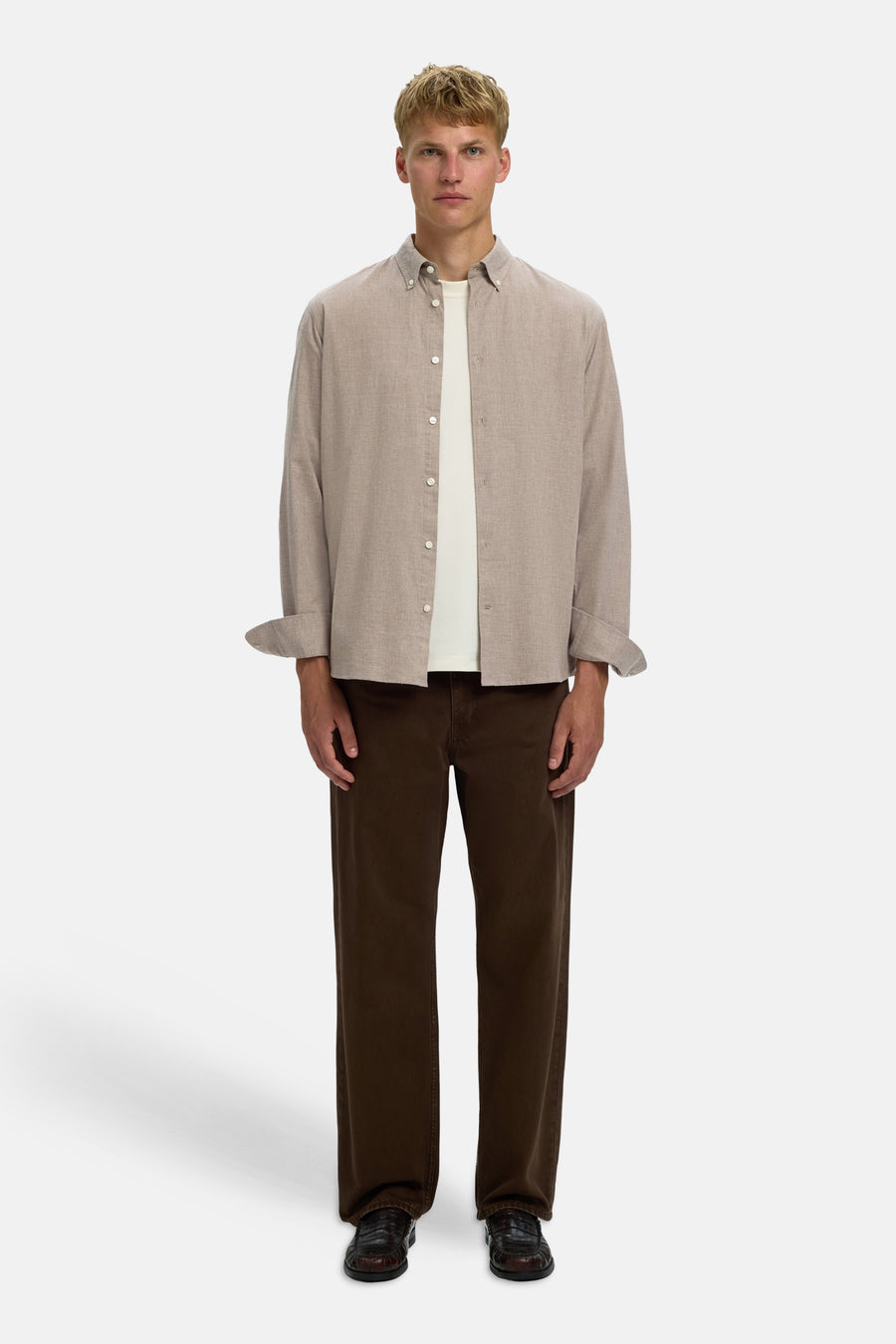 Chemise (manches longues) beige - SELECTED