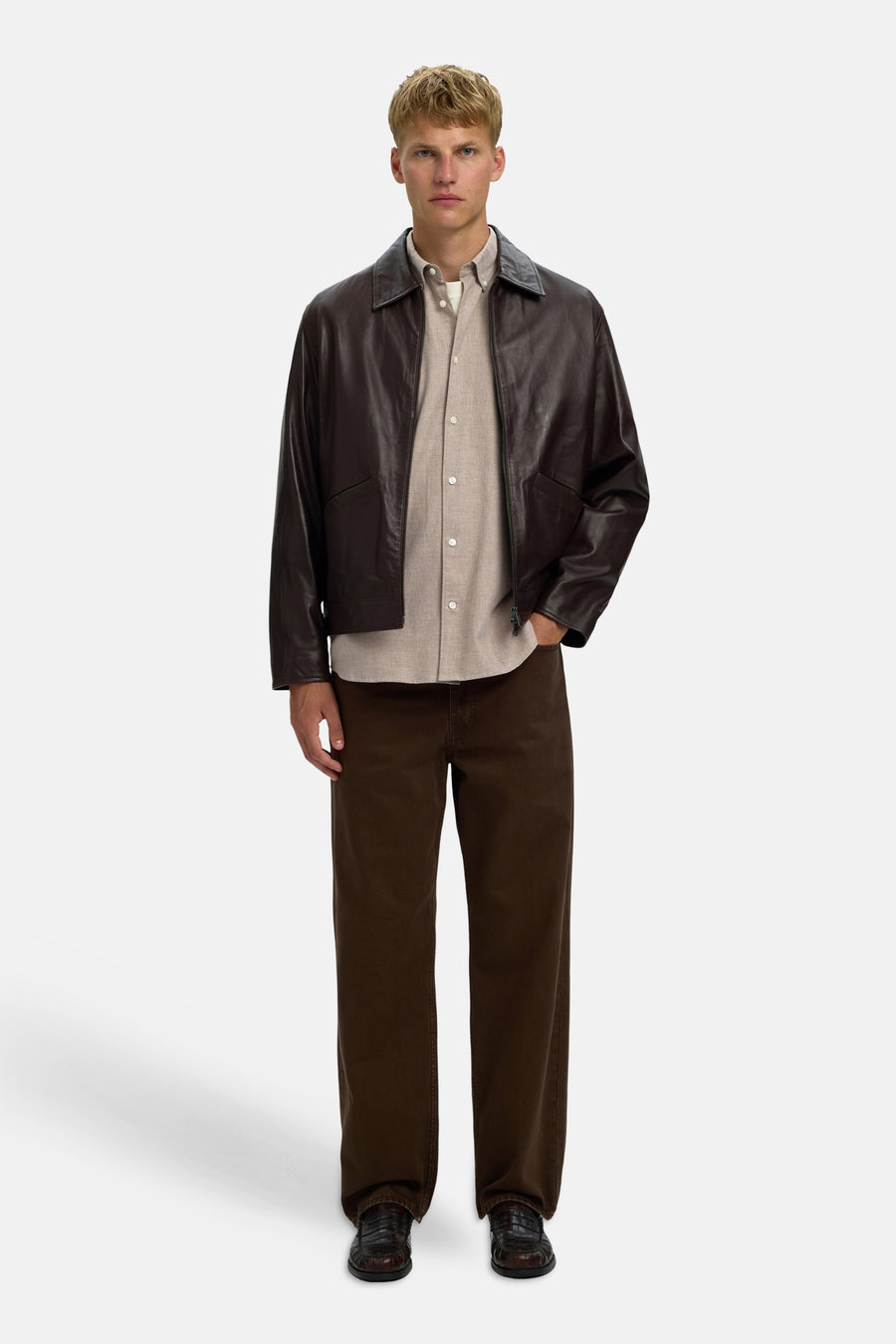 Chemise (manches longues) beige - SELECTED