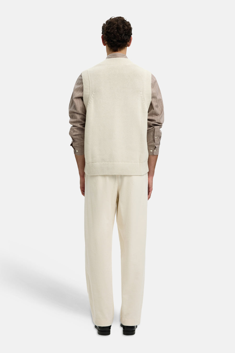 Pull col V beige - SELECTED