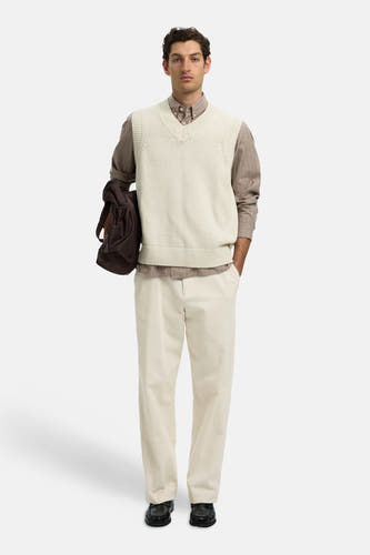 Pull col V beige - SELECTED