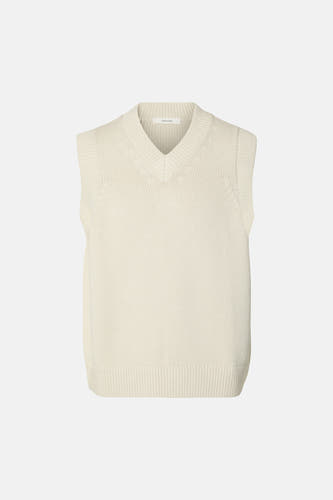 Pull col V beige - SELECTED