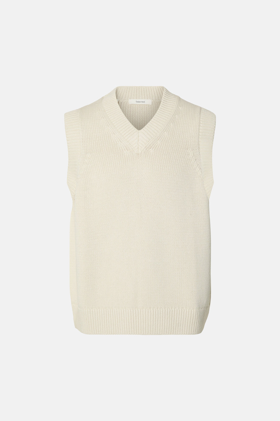Pull col V beige - SELECTED