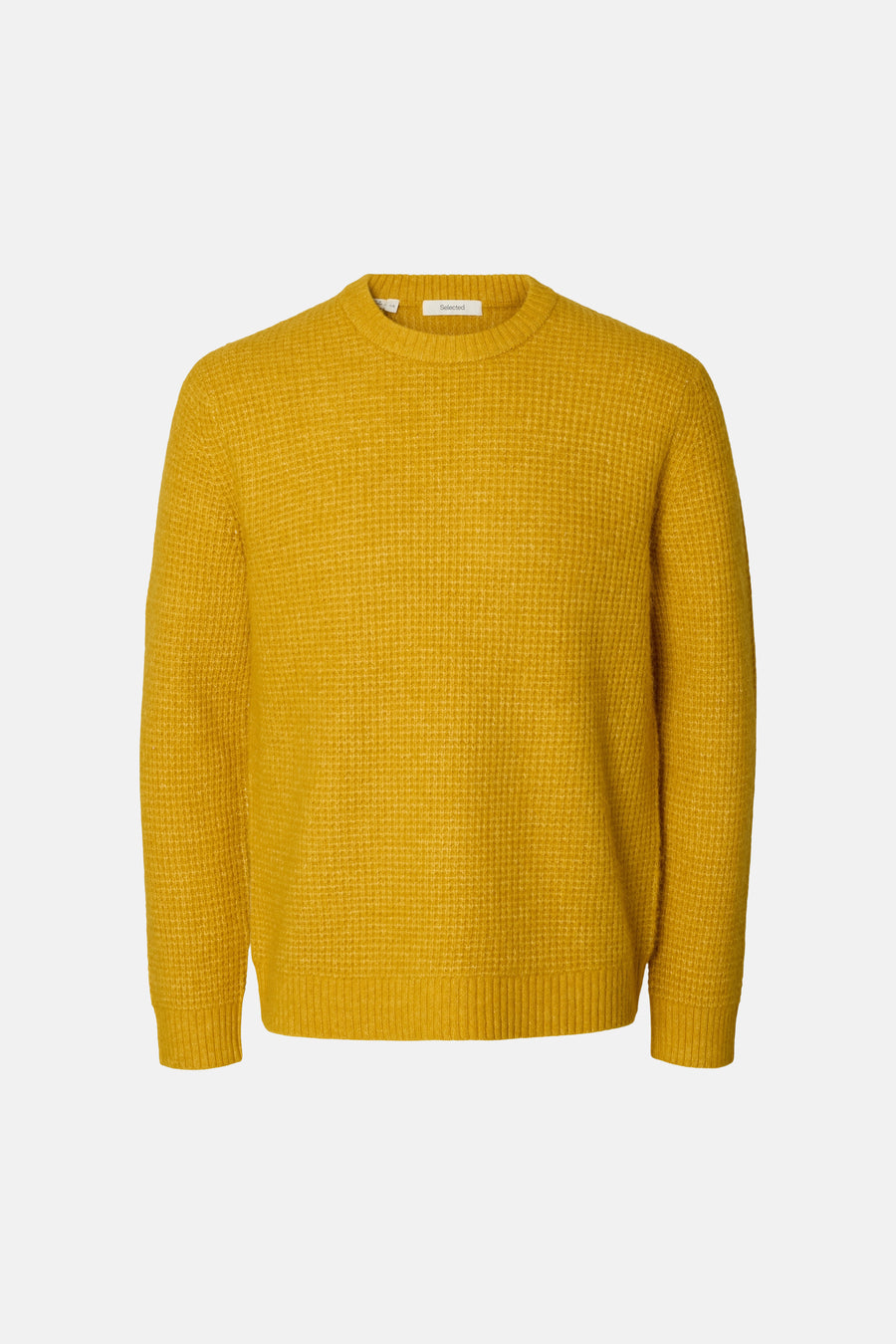 Pull col O jaune - SELECTED