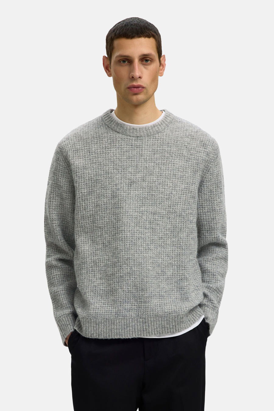 Pull col O gris - SELECTED