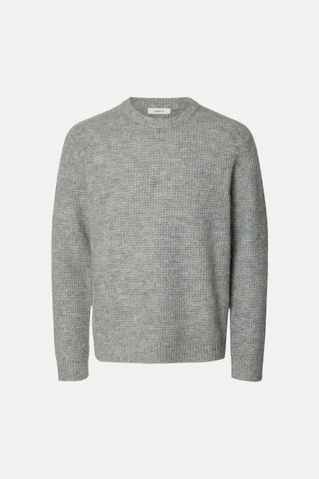 Pull col O - Light Grey Melange