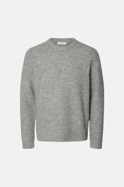 Pull col O - Light Grey Melange