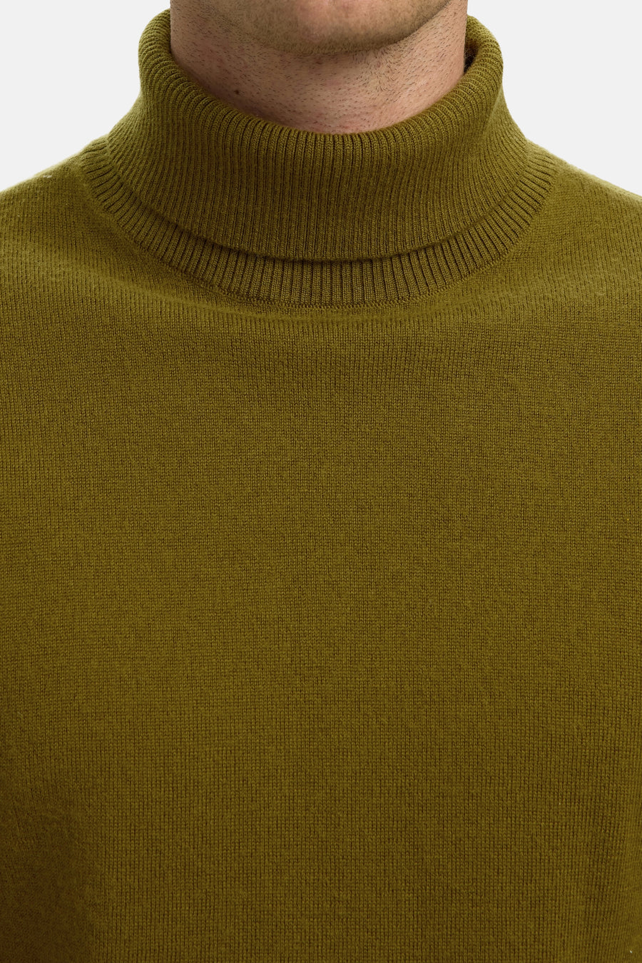 Pull col roulé vert - SELECTED