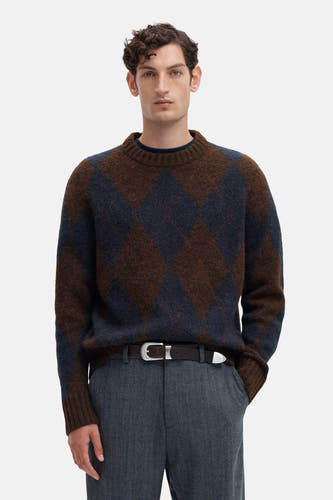 Pull col O brun - SELECTED