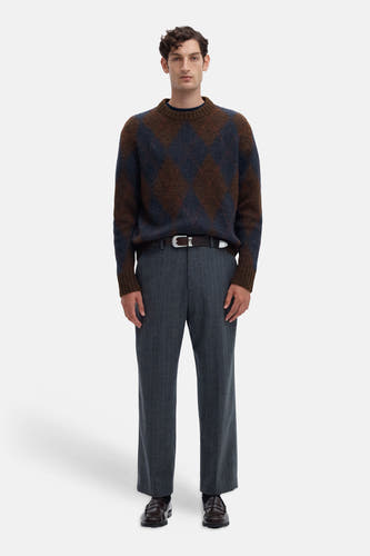 Pull col O brun - SELECTED