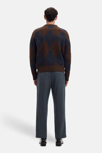 Pull col O brun - SELECTED