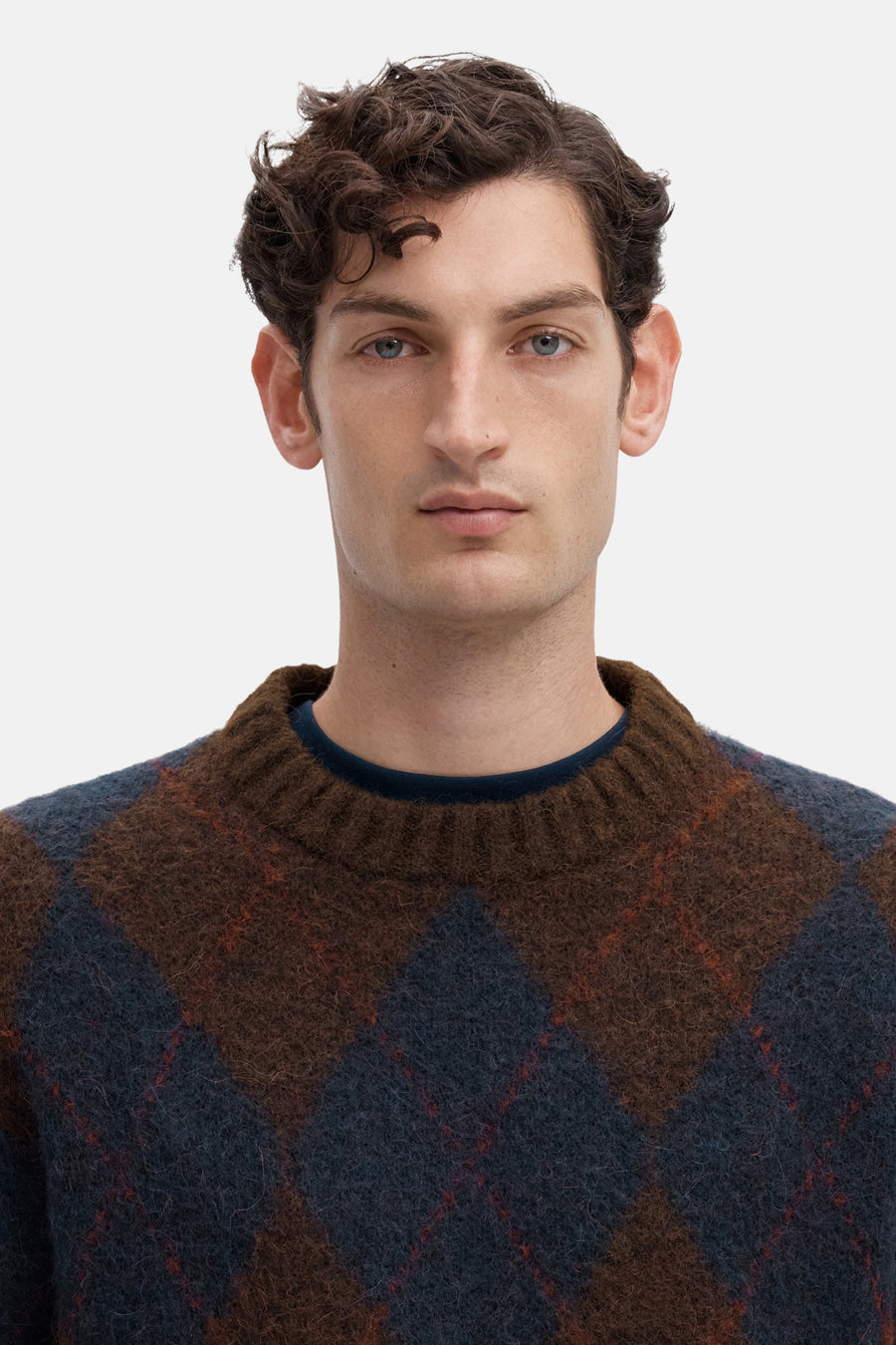 Pull col O brun - SELECTED