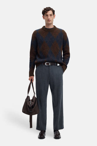 Pull col O brun - SELECTED