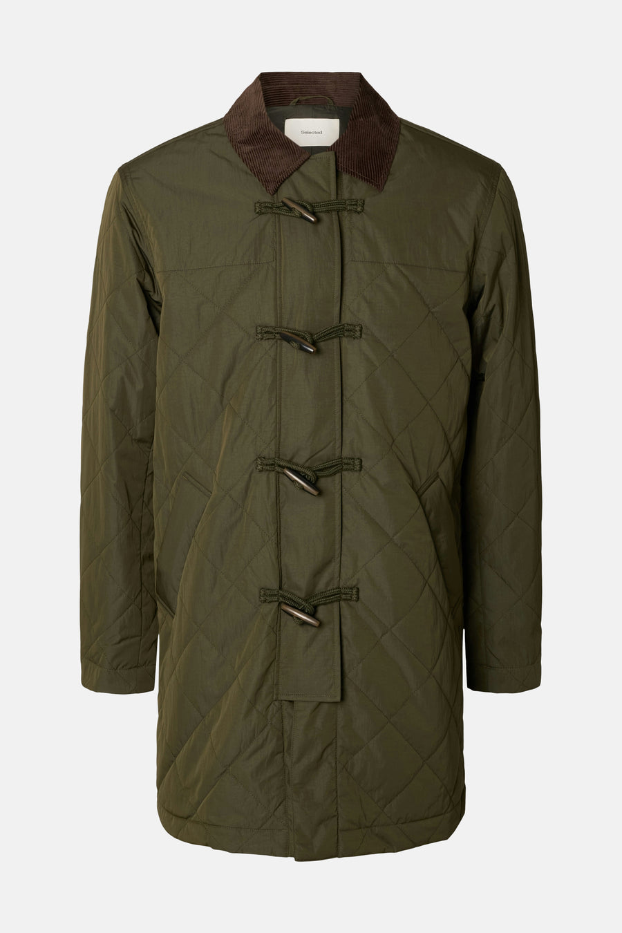 Veste longue vert - SELECTED