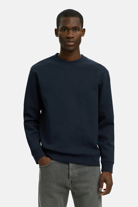Sweat col O - bleu