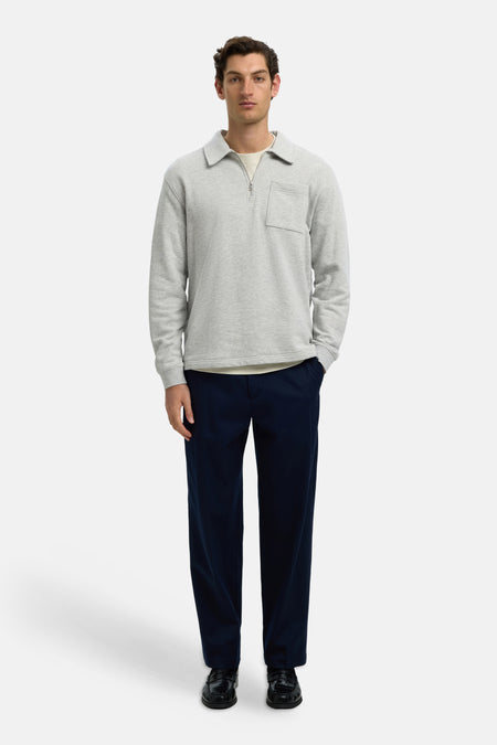 Sweat col O - Light Grey Melange