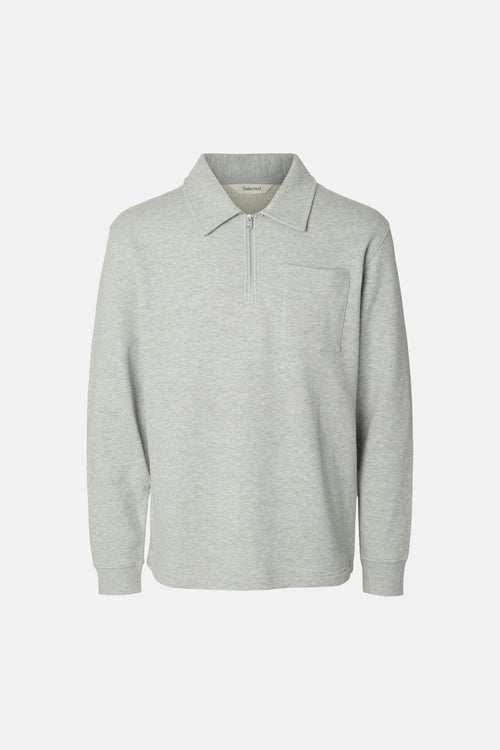 Sweat col O - Light Grey Melange