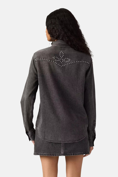 Chemise à manches longues - black denim