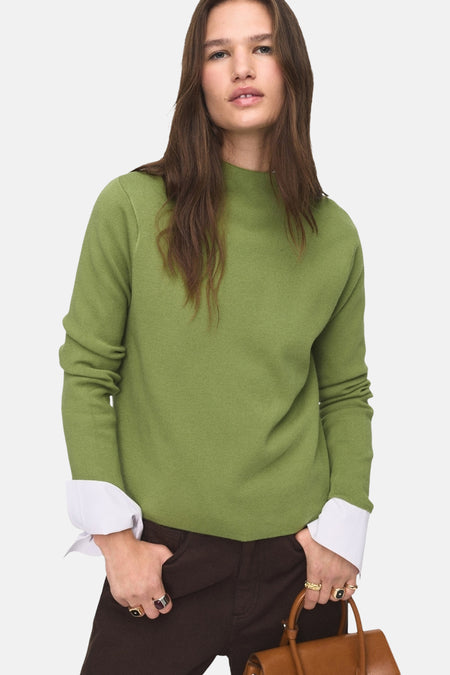 Pull à col rond - vert