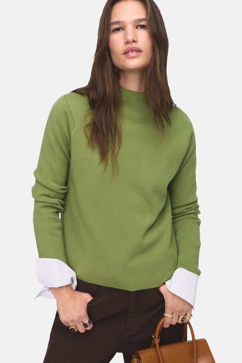Pull à col rond - vert
