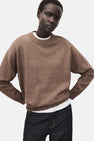 Pull à col rond - brun