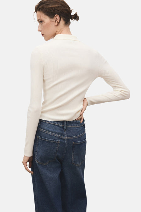 Pull à col rond - beige