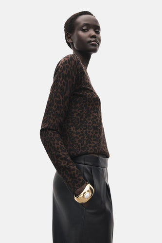 Pull à col rond - brun - MANGO