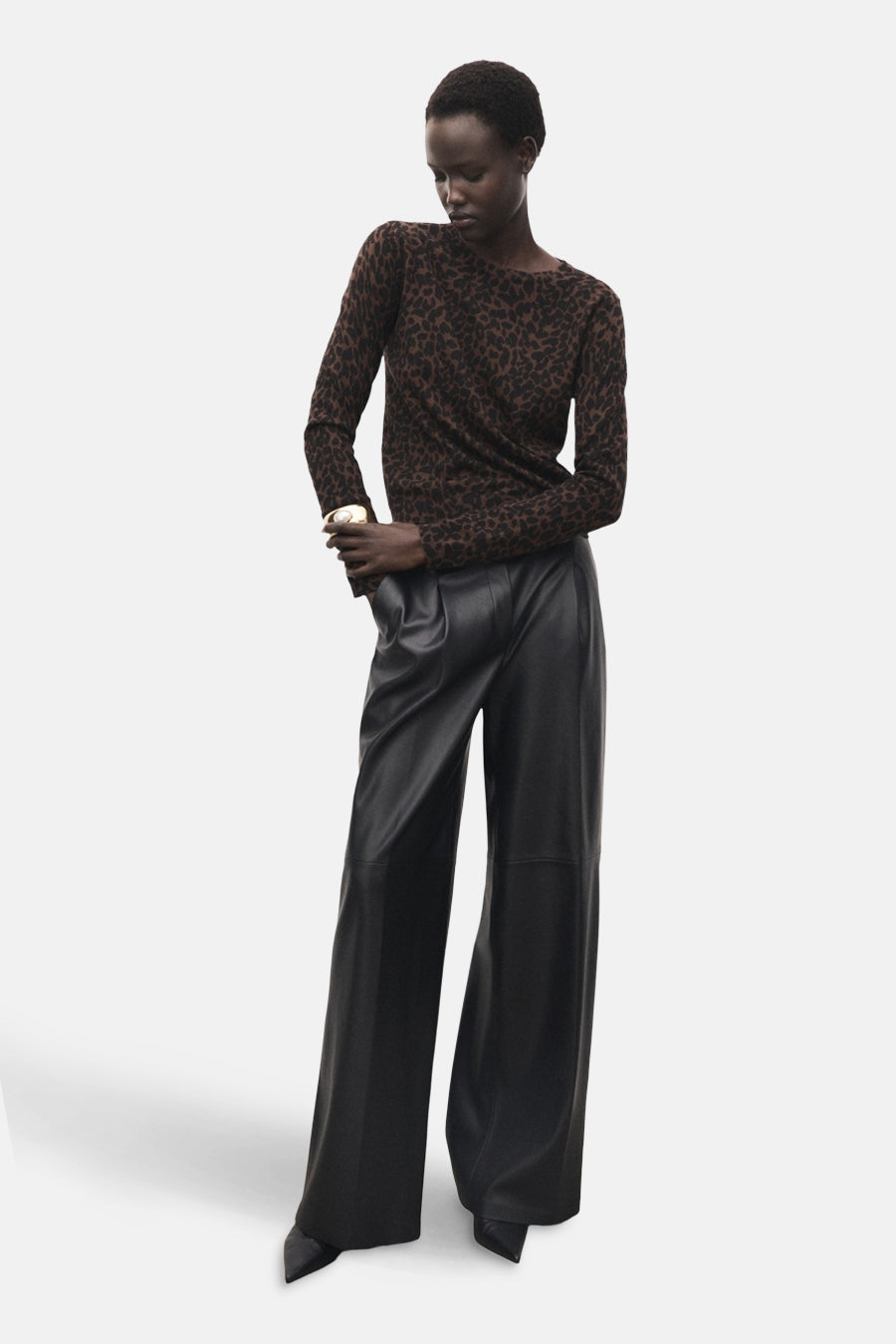 Pull à col rond - brun - MANGO