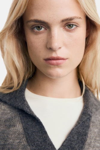 Pull à col en V - gris - MANGO