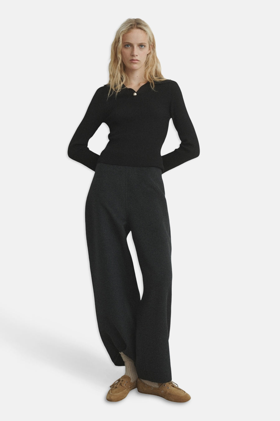 Pull à col rond - noir - MANGO