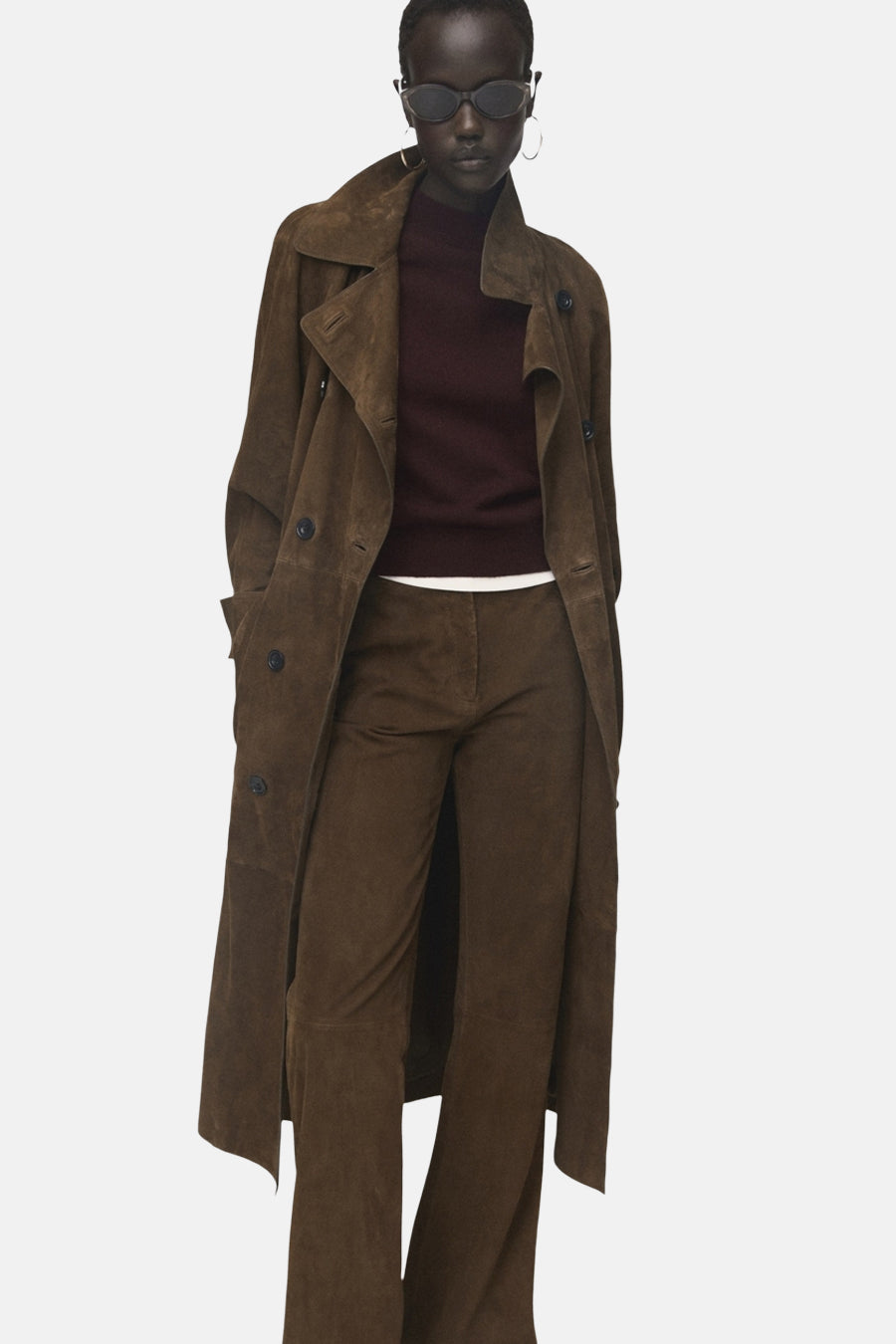 Pull à col rond - bordeaux - MANGO