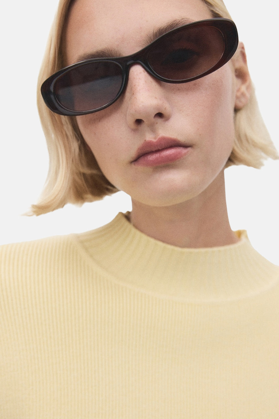 Pull à col rond - jaune - MANGO