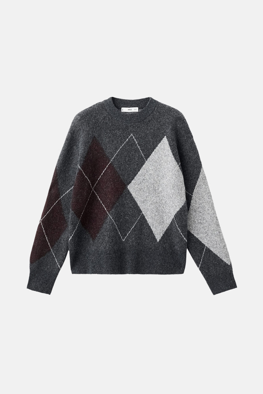 Pull à col rond - gris - MANGO - 1