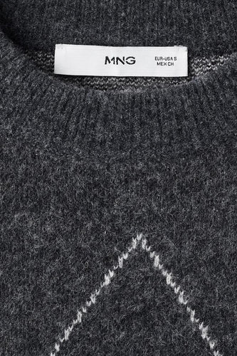 Pull à col rond - gris - MANGO - 4