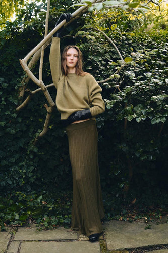 Pull à col rond - vert - MANGO