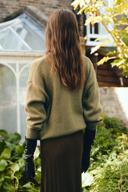 Pull à col rond - vert